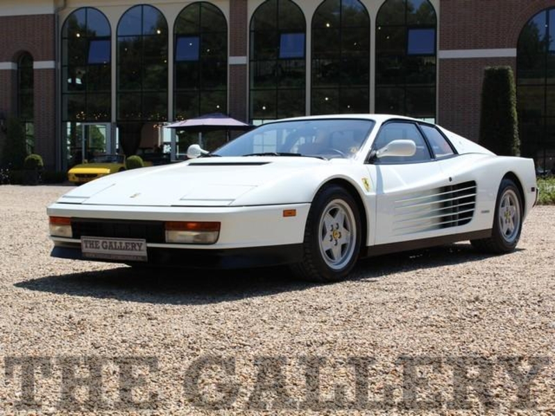 white 1991 ferrari testarossa