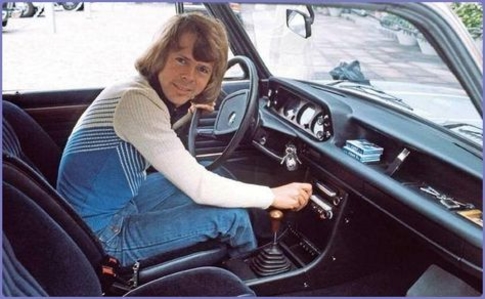 Björn Kristian Ulvaeus in his BMW 3.0