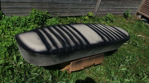 Mercedes w108 rear seat re-dye 