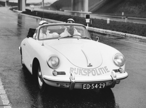 356 Cabrio Zuffies as Dutch Police Cars in rain