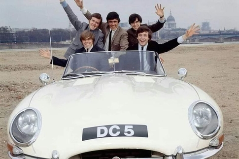 Dave Clark Five and Jaguar E type Roadster