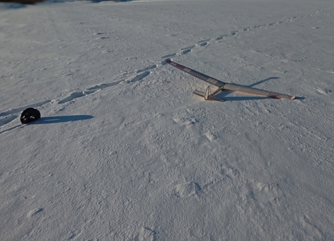 Tommy glider sunny winter day