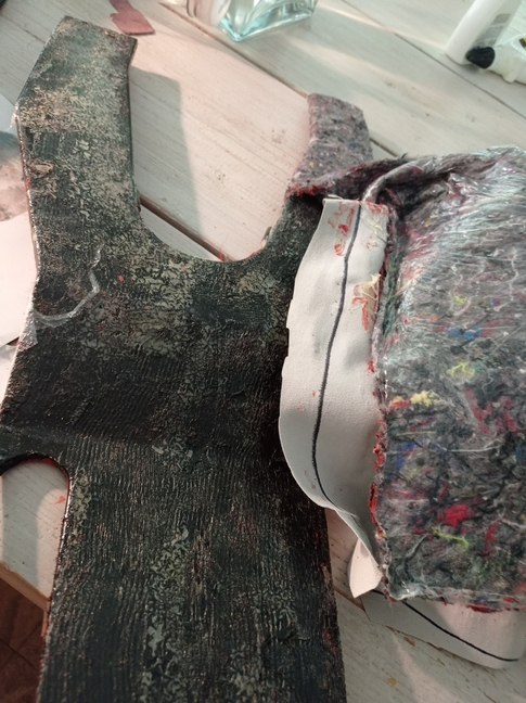 E-type center console leather removed