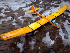 Harlequin RC sailplane by pilot