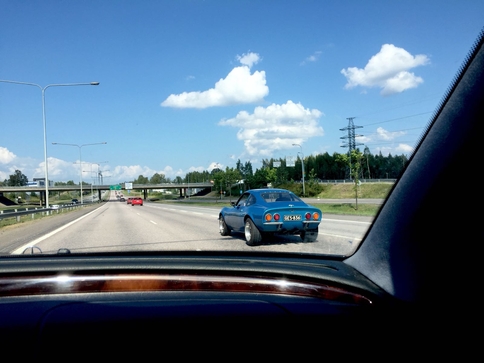 Opel GT on the road