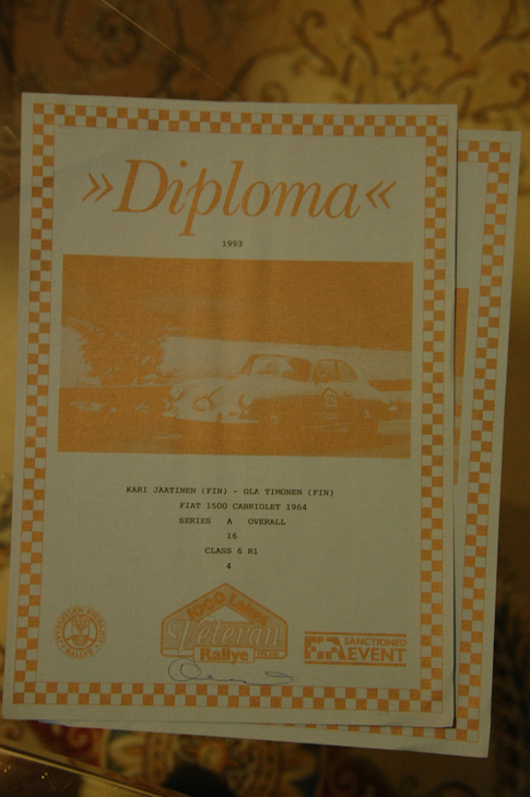 1000 Lakes Rally Diploma